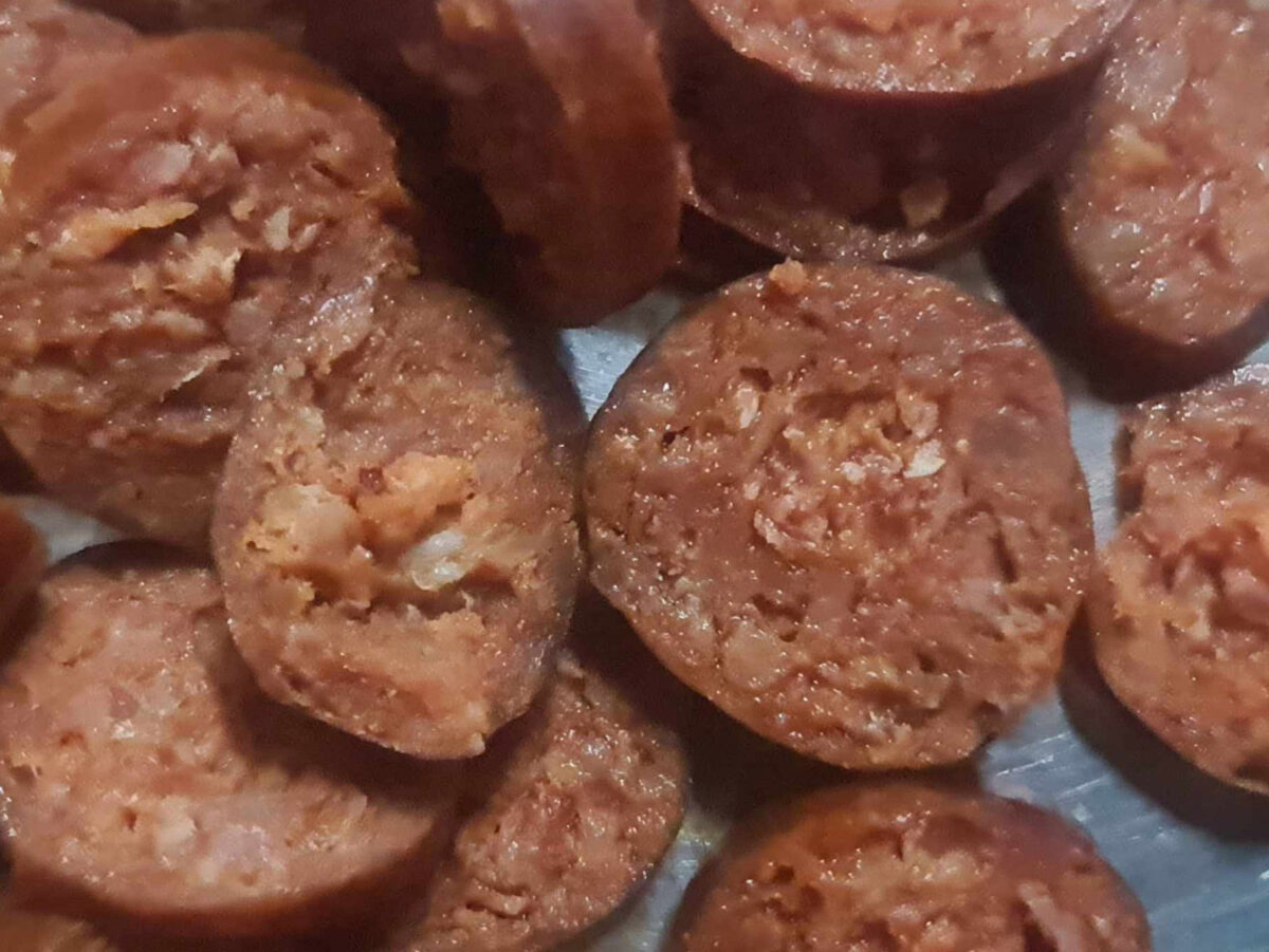 slices of Spanish chorizo