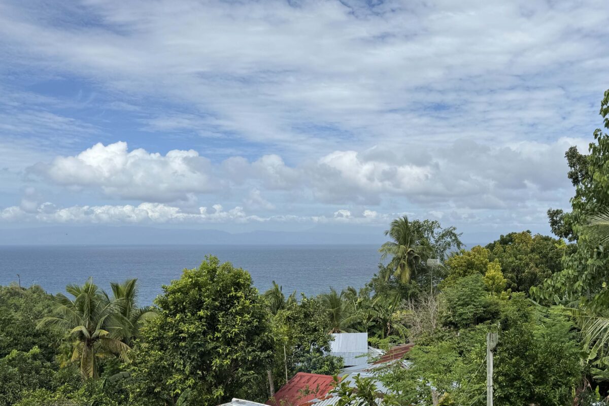 view of the Canon Strait from the hills of Barili. isidro has memories of World War 2.
